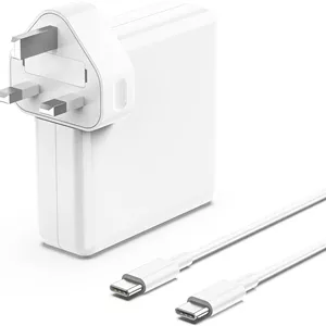 شارژر 96 واتی USB C جیپوفو سازگار با مک بوک پرو 13/14/16 اینچی 2025-2020، مک بوک ایر 13/15 اینچی 2025-2019، آیپد پرو/ایر 13، 12.9، 11 اینچی و سایر آداپتورهای برق Type-C