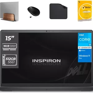 لپ تاپ دانشجویی Dell Inspiron 3520، نسل دوازدهم Intel i3-1215U، ویندوز 11 پرو، وب کم HD، نمایشگر 15.6 اینچی (شامل پایه لپ تاپ موج اولماوس بی سیمپد ماوسآنتی ویروس) - 16 گیگابایت رم، 512 گیگابایت SSD