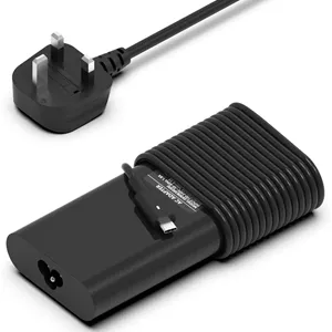شارژر لپ تاپ 130 واتی USB C مدل HAFIUEGE سازگار با Dell XPS 15 17 9520 9575 9500 9700 Dell Precision 5530 2in1 5570 5550 5750 5760 5530 Latitude 7210 7310 7410 9410 9510 5420 آداپتور برق Type C