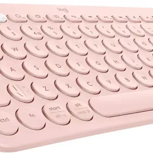 کیبورد بلوتوث بی‌سیم چند دستگاهی Logitech K380 با Easy-Switch برای اتصال تا 3 دستگاه، باریک، 2 سال عمر باتری – PC، لپ‌تاپ، ویندوز، مک، Chrome OS، اندروید، iPad OS، Apple TV - رز
