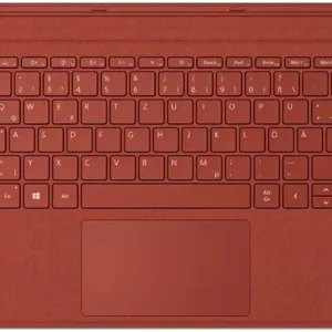 کیبورد تایپ Microsoft Surface Go Signature با طرح QWERTZ - قرمز