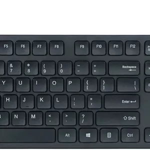 کیبورد سیم دار لنوو 305 با USB-C، دارای صفحه کلید عددی، اندازه کامل، طراحی باریک، مشکی