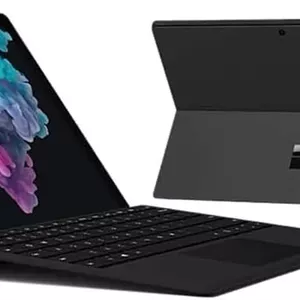 (دست دوم در حد نو) لپ تاپ 2 در 1 Surface Pro 7، پردازنده Core i5 نسل 10، حافظه SSD 256 گیگابایت، رم 8 گیگابایت، صفحه نمایش 12.3 اینچی، کیبورد جداشدنی، گرافیک Iris Plus، مشکی
