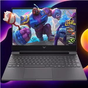 لپ تاپ گیمینگ HP Victus 15.6 Ryzen 5 RTX 4050، صفحه نمایش 15.6 اینچی FHD 144Hz، پردازنده AMD Ryzen 5 8645HS (بهتر از Intel i7-1355U و Intel i5-14400F)، کارت گرافیک NVIDIA GeForce RTX 4050، رم 16GB DDR5، حافظه SSD 1TB، کیبورد با نور پس زمینه، W11H