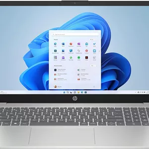 لپ تاپ HP مدل 15-fc0011ne، صفحه نمایش 15.6 اینچ FHD، پردازنده AMD Ryzen™ 7 7730U، رم 16 گیگابایت، حافظه SSD 512 گیگابایت، کارت گرافیک AMD Radeon™، ویندوز 11 Home، کیبورد انگلیسی/عربی، نقره ای طبیعی - [7Q792EA]