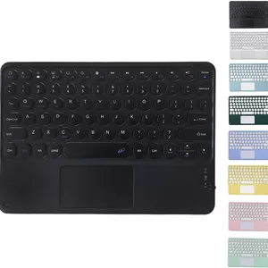 کیبورد بلوتوثی بی سیم قابل شارژ LEVADA PLUS، دارای تاچ پد، کیبورد قابل حمل جهانی، مناسب برای iOS، اندروید، ویندوز، آیپد، آیفون، تبلت ها، تلفن های هوشمند، کامپیوتر، مک بوک (مشکی)