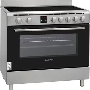 اجاق گاز سرامیکی دوو 90x60 سانتی متر - اجاق برقی با فر 90 لیتری دارای فن کانوکشن، اجاق گاز مادون قرمز 5 منطقه پخت و پز با 8 حالت برنامه، تایمر دیجیتال - DCC-S965HF - ساخت ترکیه - 1 سال گارانتی