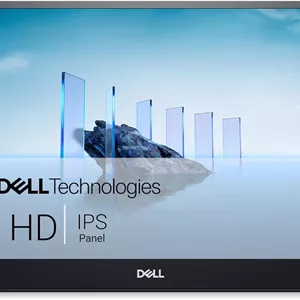 مانیتور قابل حمل 14 اینچی دل مدل P1424H، FHD IPS 1080P، نرخ تازه‌سازی 60 هرتز، زمان پاسخگویی 6 میلی‌ثانیه، 16.7 میلیون رنگ، روشنایی 300 نیت، نور پس‌زمینه LED، اتصال USB-C، مشکی