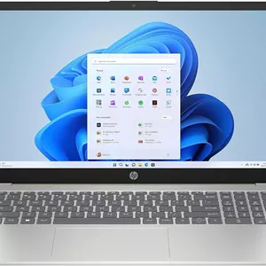 لپ تاپ HP مدل 15-fc0010ne، صفحه نمایش 15.6 اینچ FHD، پردازنده نسل هفتم AMD Ryzen? 5، رم 8 گیگابایت، حافظه SSD 512 گیگابایت، گرافیک AMD Radeon?، ویندوز 11 هوم، صفحه کلید En-Ar، طلایی گرم - [7Q791EA]