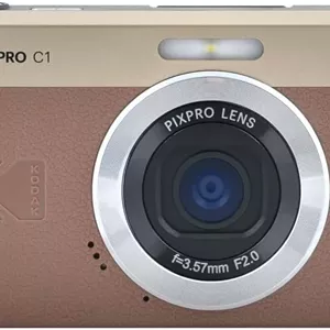 دوربین دیجیتال فوق فشرده KODAK Pixpro C1 | سنسور 13 مگاپیکسلی BSI CMOS، زوم 4 برابر، صفحه نمایش LCD 7.1 سانتی متری، فلاش LED - قهوه ای