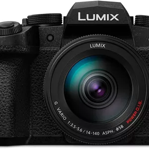 دوربین بدون آینه پاناسونیک LUMIX DC-G97HE Micro Four Thirds به همراه لنز H-FSA14140 LUMIX G Vario 14-140 میلی‌متری، 20.3 مگاپیکسل، 4K 30p، LCD با زاویه آزاد، Wi-Fi، بلوتوث، مشکی