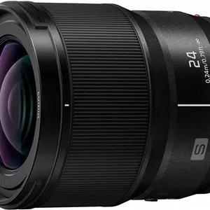 لنز دوربین پاناسونیک سری LUMIX S، لنز 24 میلی‌متری F1.8 با مانت L قابل تعویض برای دوربین‌های دیجیتال فول فریم بدون آینه، S-S24 مشکی
