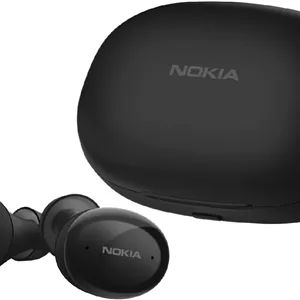 هدفون بی سیم نوکیا Comfort Earbuds – TWS-411 BK با میکروفون برای تلفن، لپ تاپ و تبلت. سازگار با iOS و Android – IPX5 – تا 29 ساعت با جعبه شارژ جمع و جور – مشکی