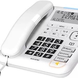 تلفن رومیزی آلکاتل TMAX70 FR WHTCORDED آنالوگ سفید