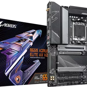 مادربرد GIGABYTE B650 AORUS Elite AX V2 (AM5/ LGA 1718/ AMD/ B650/ ATX/ 5 سال گارانتی/ DDR5/ Triple M.2/ PCIe 5.0/ USB 3.2 Gen2X2 Type-C/WiFi 6E/ 2.5GbE LAN/Q-Flash Plus/EZ-Latch)