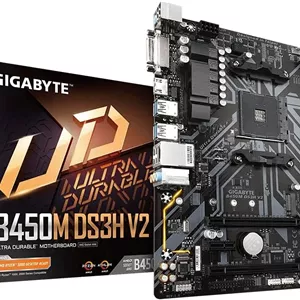 مادربرد گیگابایت B450M DS3H V2 Micro ATX برای پردازنده های AMD AM4