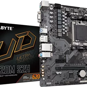 مادربرد GIGABYTE A620M S2H (AM5/ LGA 1718/ AMD/ A620/ Micro ATX/ 5 سال گارانتی/ DDR5/ Single M.2/ PCIe 4.0/ USB 3.2 Gen1/ Realtek 1GbE LAN/Q-Flash Plus/PCIe EZ-Latch)