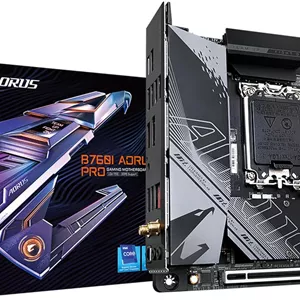 مادربرد GIGABYTE B760I AORUS PRO (LGA 1700/ Intel/ B760/ Mini-ITX/ DDR5/ Dual M.2/ PCIe 4.0/ USB 3.2 Gen2X2 Type-C/WiFi 6E/ Intel 2.5GbE LAN/Q-Flash Plus)