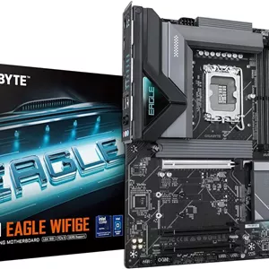 مادربرد GIGABYTE B860 Eagle WIFI6E - پردازنده های Intel Core Ultra، VRM با فاز 12 1 2 1، DDR5 تا 9066 مگاهرتز، 1xPCIe 5.02xPCIe 4.0 M.2، LAN 2.5GbE، WiFi 6E، USB 3.2 Gen 2x2