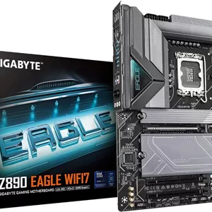 مادربرد GIGABYTE Z890 EAGLE WIFI7 - پشتیبانی از پردازنده های Intel Core Ultra (سری 2)، VRM با 14 1 2 فاز، پشتیبانی از DDR5 تا 8800 مگاهرتز (OC)، 1xPCIe 5.03xPCIe 4.0، Wi-Fi 7، LAN 2.5GbE، Thunderbolt 4