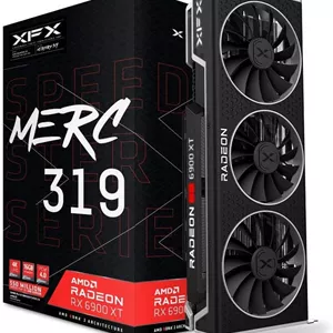 کارت گرافیک گیمینگ XFX Speedster MERC319 AMD Radeon RX 6900 XT Black با 16 گیگابایت GDDR6، HDMI 2.1، 2xDP، USB-C، AMD RDNA 2 RX-69XTACBD9