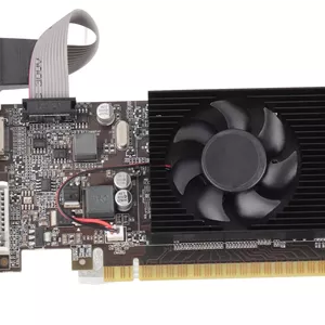 کارت گرافیک GT610 1GB DDR3، PCI Express 2.0 x16، خروجی چند رسانه ای DVI VGA HD، کارت گرافیک 64 بیتی بازی با فن خنک کننده بی صدا