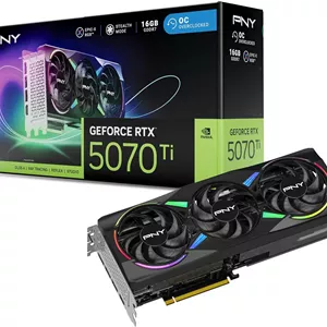 کارت گرافیک PNY GeForce RTX™ 5070Ti 16GB ARGB OC با سه فن و DLSS 4