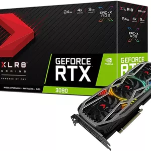 کارت گرافیک PNY GeForce RTX 3090 24GB XLR8 Gaming REVEL EPIC-X RGB با سه فن