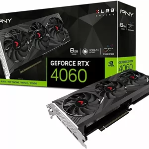 کارت گرافیک PNY GEFORCE RTX™ 4060 8GB XLR8 Gaming VERTO RGB Triple Fan Edition DLSS 3