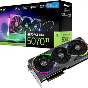 کارت گرافیک PNY GEFORCE RTX™ 5070 Ti 16GB ARGB اورکلاک شده با سه فن پلاس DLSS 4