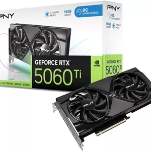 کارت گرافیک PNY GeForce RTX™ 5060 Ti 16GB اورکلاک با دو فن DLSS 4