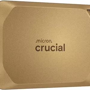هارد اکسترنال SSD کروشیال X10 Pro با ظرفیت 4 ترابایت، سرعت خواندن تا 2100 مگابایت بر ثانیه و سرعت نوشتن 2000 مگابایت بر ثانیه، درایو حالت جامد قابل حمل، ضد آب و گرد و غبار IP55، USB-C 3.2، طلایی - CT4000X10PROSSD9D02