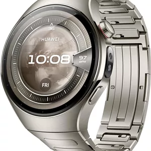 ساعت هوشمند HUAWEI WATCH 5، 46 میلی‌متری، فناوری چند حسگر X-TAP، اندازه‌گیری اشباع اکسیژن با نوک انگشت، بررسی سلامت در یک نگاه، eSIM، 6 ماه گارانتی تمدید شده، نقره‌ای