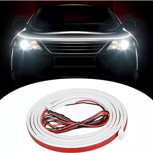 چراغ نواری ال ای دی کاپوت خودرو Senbos، چراغ های جلوی انعطاف پذیر 71 اینچی ضد آب، چراغ های روشنایی روز خارجی خودرو، چراغ کاپوت برای خودرو و کامیون