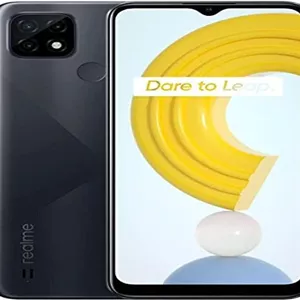 گوشی موبایل دو سیم کارته Realme C21Y با حافظه داخلی 64 گیگابایت و رم 4 گیگابایت (فقط GSM | بدون CDMA) نسخه بین المللی، آنلاک شده کارخانه ای 4G/LTE (مشکی ضربدری)