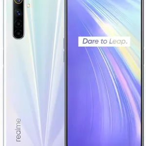 موبایل نرم‌افزاری realme 6 پردازنده ۸ نوک رم ۴ گیگ حافظه ۶۴ گیگ - سفید
