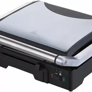 گریل تماسی دوو - گریل پرس 2000 وات با کنترل دما، تنظیم ارتفاع، سطح نچسب برای پانینی، گوشت، سبزیجات - DCG-5003 - 2 سال گارانتی