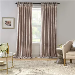 پنل پرده مخملی کراش Korena Tie-Top Elrene Home Fashions، پنل پرده روستیک-شیک برای اتاق نشیمن یا اتاق خواب، 52 اینچ در 95 اینچ، طوسی، 1 عدد