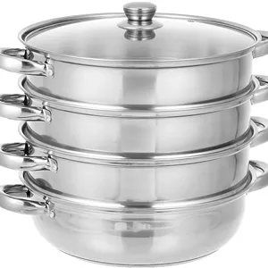 بخارپز 4 طبقه استیل رویال فورد / 30CM1X8، نقره ای، RF10427