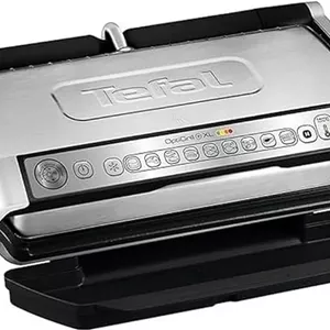 گریل تماسی Tefal OptiGrill  XL، 9 برنامه، نمایشگر سطح پخت، صفحات XL قابل جابجایی، حالت دستی، گریل برقی، استیل ضد زنگ، GC722D16