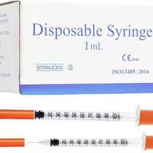 سرنگ 1 سی سی Gesanghua گیج 30 طول 1/2 اینچ 100 عددی، بسته بندی مستقل