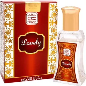 روغن عطر رولی نسیم Lovely حجم 24 میلی لیتر - ادو پرفیوم با رایحه ملایم برای آقایان و بانوان - ماندگاری طولانی، ضد حساسیت، بدون الکل با رایحه های تازه مرکبات، گل و چوب برای استفاده روزانه