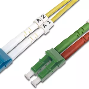 کابل پچ فیبر نوری DIGITUS - 2 متری OS2 - اتصال LC APC به LC - شبکه فیبر نوری - دوبلکس - تک حالته 09/125 µ