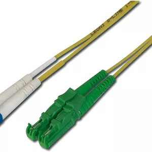 کابل پچ فیبر نوری Digitus R&M - فیبر نوری - 3 متر OS2 - اتصال E2000 APC به LC - شبکه فیبر - دوبلکس - تک حالته 09/125 µ