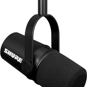 میکروفون Shure MV7X (بازسازی شده)، میکروفون پادکست حرفه ای، ضبط صدای پویا، سازگار با XLR جهانی، ایده آل برای بازی های رایانه ای و پخش زنده، مشکی