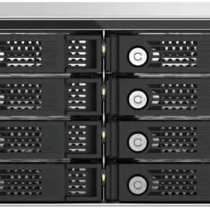 QNAP TL-R1600PES-RP-US محفظه JBOD با 16 جایگاه، رابط PCIe و نصب در رک با عمق کم برای توسعه در مقیاس پتابایت (بدون دیسک)