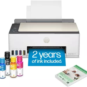 پرینتر مخزن دار جوهر افشان چندکاره بی سیم HP Smart Tank 5103 با 2 سال جوهر و 100 برگ کاغذ عکس، پرینت، اسکن، کپی، بهترین برای خانه، مخزن جوهر قابل شارژ (5D1B2A)