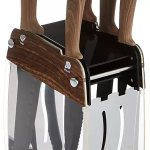 ست چاقوی 6 پارچه برگنر مدل Moncayo، استیل ضد زنگ، قهوه ای، BG9078mm
