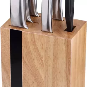 ست چاقوی 7 پارچه استیل برگنر Keops با پایه چوبی، رنگ نقره ای، BG4176MM