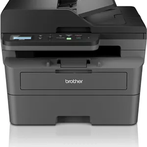 پرینتر لیزری تک رنگ بی سیم همه کاره Brother، مدل DCP-L2640DW، چاپ دو طرفه اتوماتیک، ADF، چاپ و اسکن موبایل، اتصال شبکه و USB پرسرعت، تونر با بازدهی بالا، مشکی